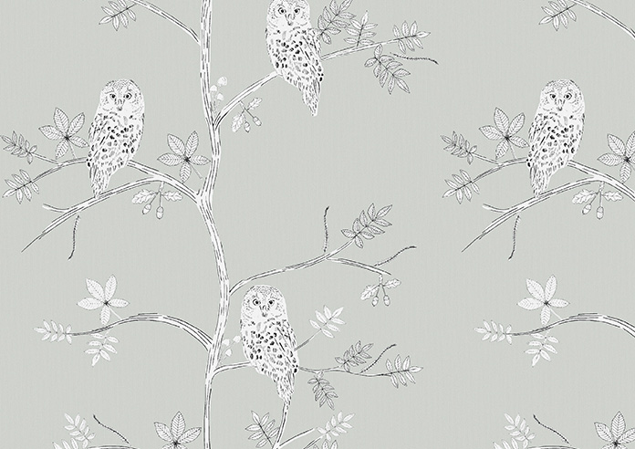 Treetop Owls, Powder Green - Twist&Fit Roller Blind - Image 6